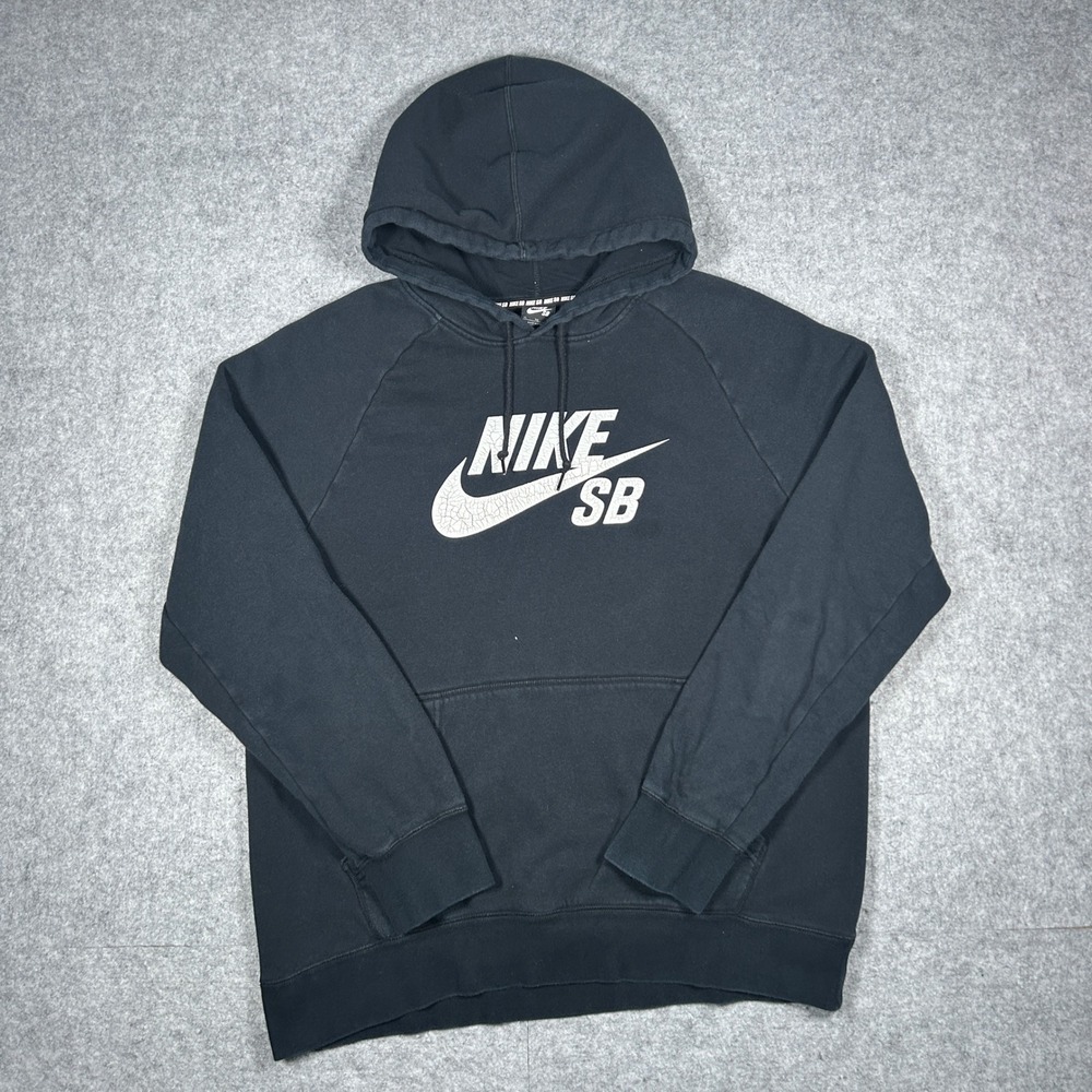 Nike SB Hoodie Mens XL Black Pullover Graphic Skateboarding Streetwear